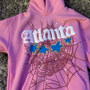 Pink atlanta spider hoodie size medium